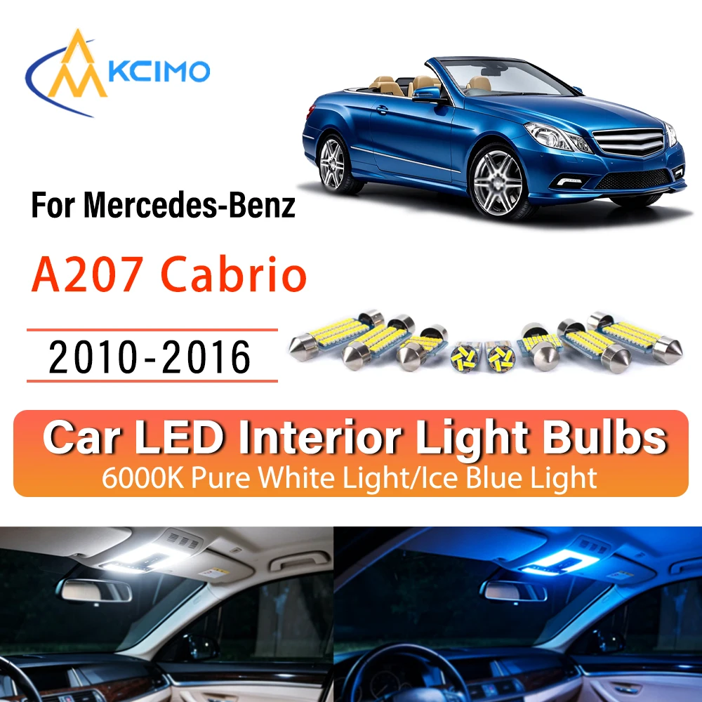 

LED Kit For Mercedes-Benz A207 Cabrio 2010-2016 Interior Lights, Super Bright Easy Install Atmosphere Lamp Ice Blue White