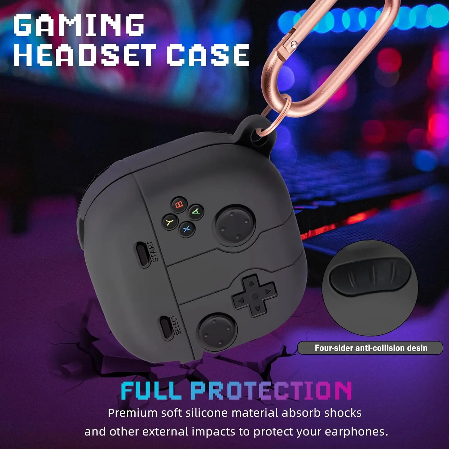 Чехол для Samsung Galaxy Buds FE/Buds 2 Pro/Buds Pro/Buds 2/Buds Live, силиконовый чехол с классическим дизайном игрового плеера