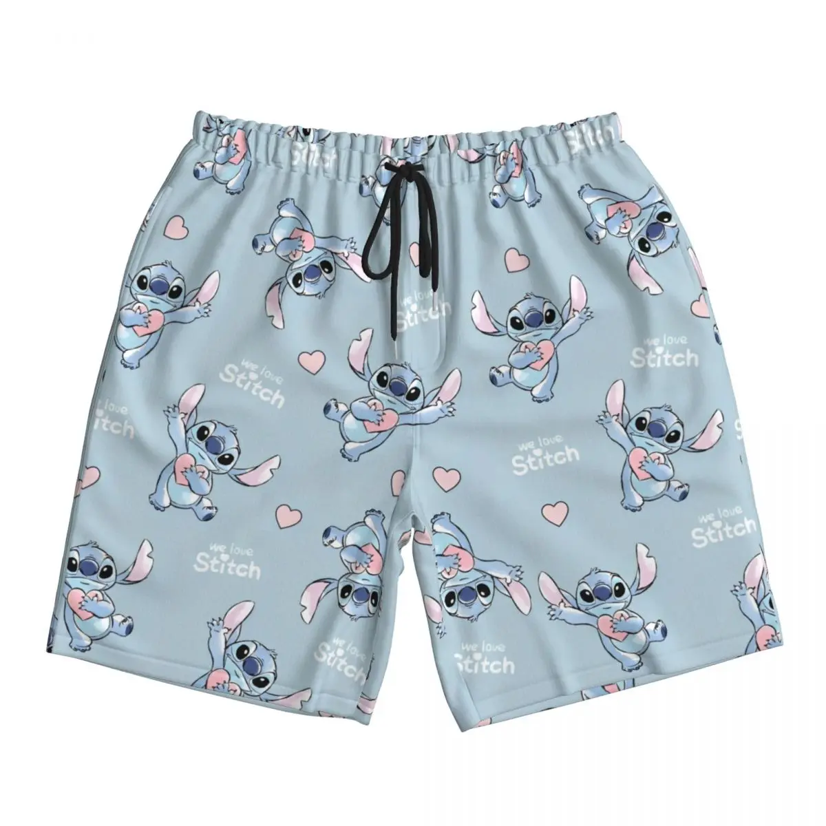 

Lilo Stitch Kawaii мультфильм отпуск дышащий купальник мужские плавки пляжный принт короткие брюки свободные летние мужские шорты