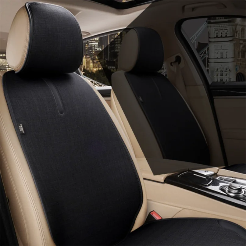 Universal Thickened Breathable Linen Car Front Seat Cover Anti Scratch Anti Pet Claw Protective Pad Car Interior Decoration