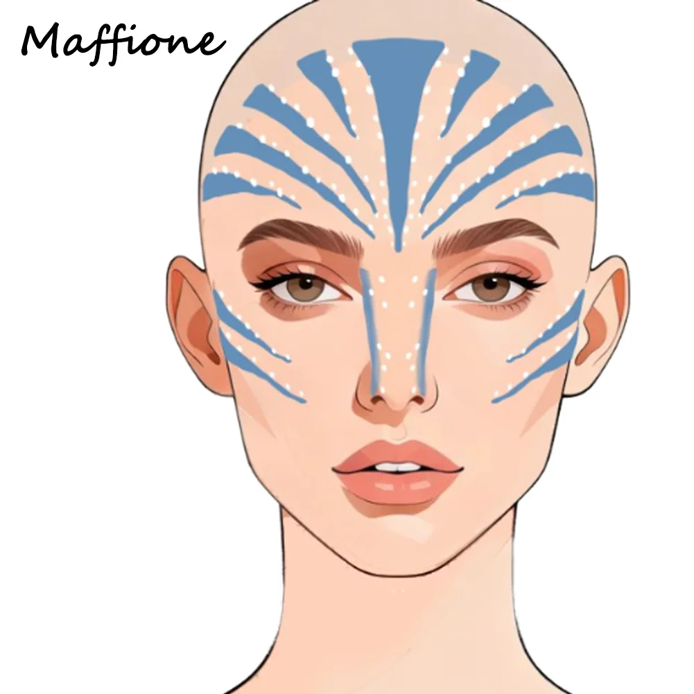 

2025 фильм Аватар огня Ясень Джейк Салли татуировка на лицо наклейка косплей костюм реквизит мужская татуировка на лице подарки на Хэллоуин аксессуары