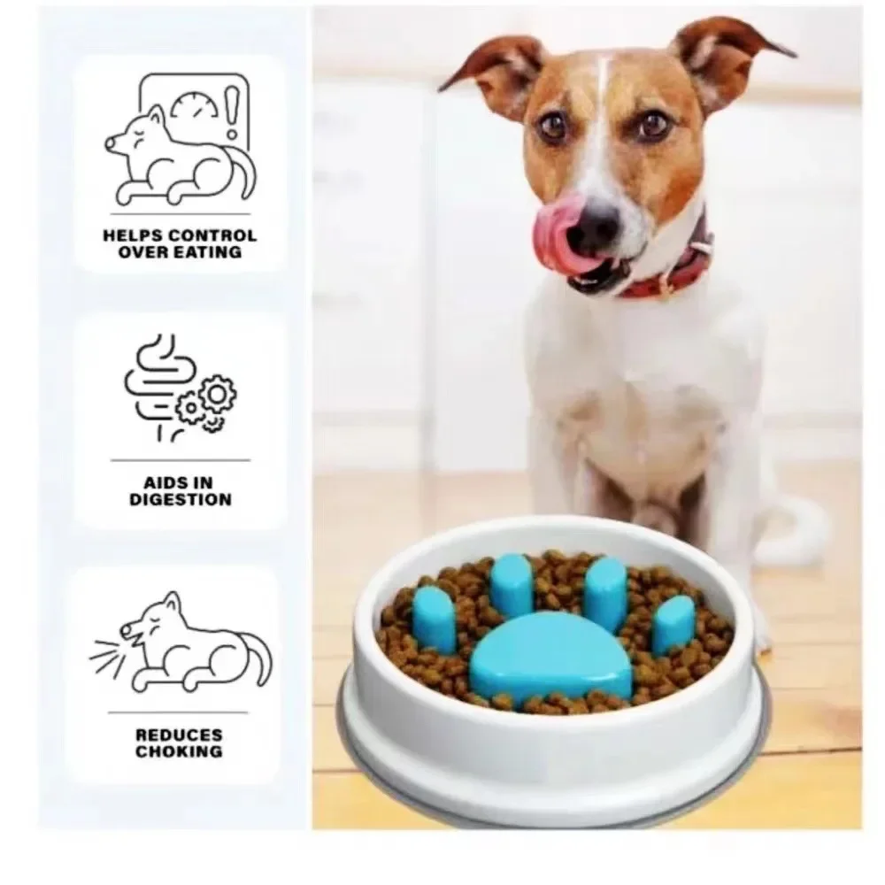 Household pet dog food pot slow food dog puzzle anti-choking bowl slow food stop anti-skid cat bowl