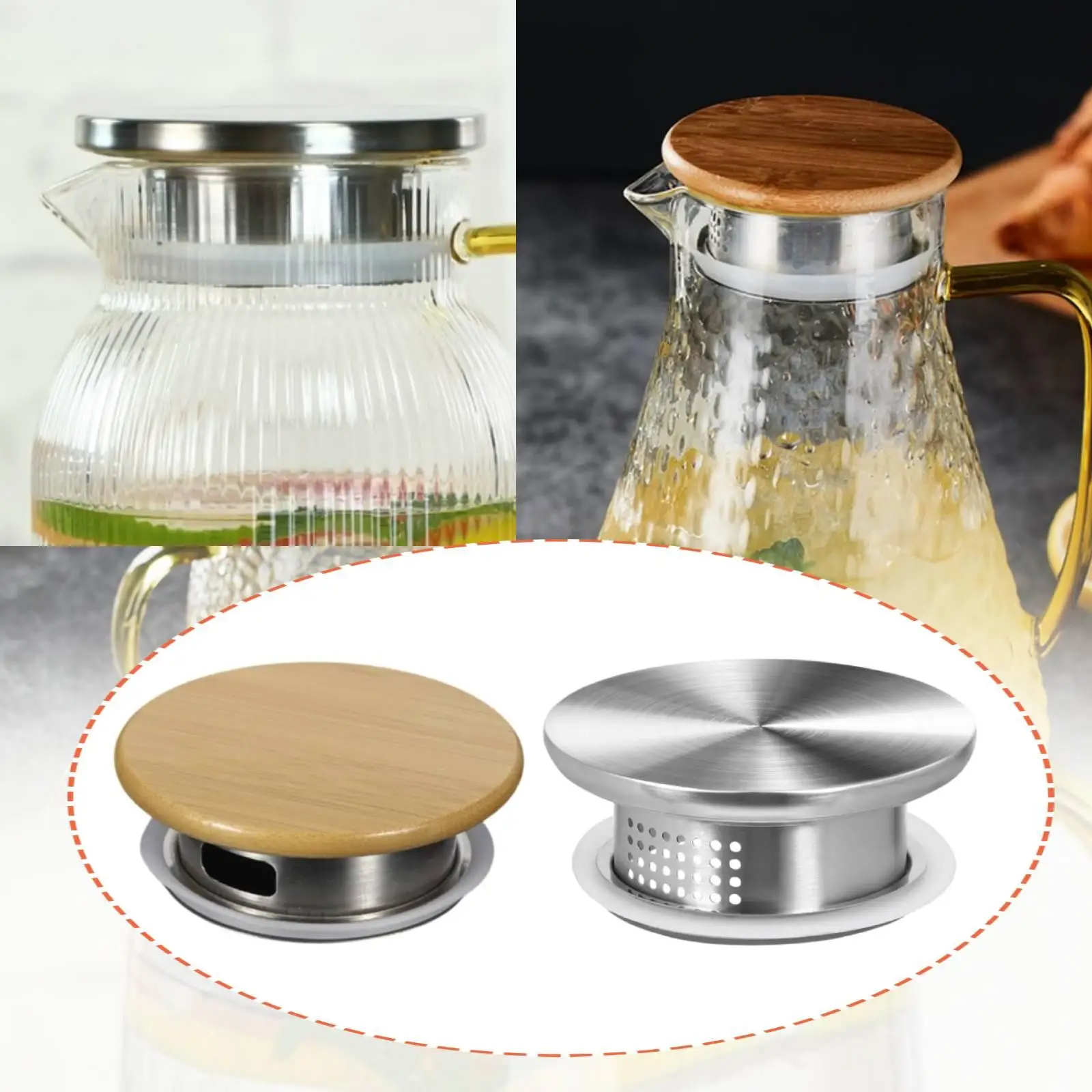 Juice Pitcher Lid Beverage Jug Lid Double Direction Water Outlet Portable Replace Sealing Cap for Kitchen Restaurant Cafe