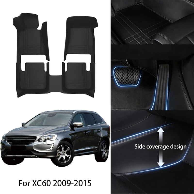 

Custom Fit PU Leather Car Floor Mat For Volvo For XC60 XC90 5 Seats 2009 2017 2025 Luxury Full Set Auto Interior Accessories