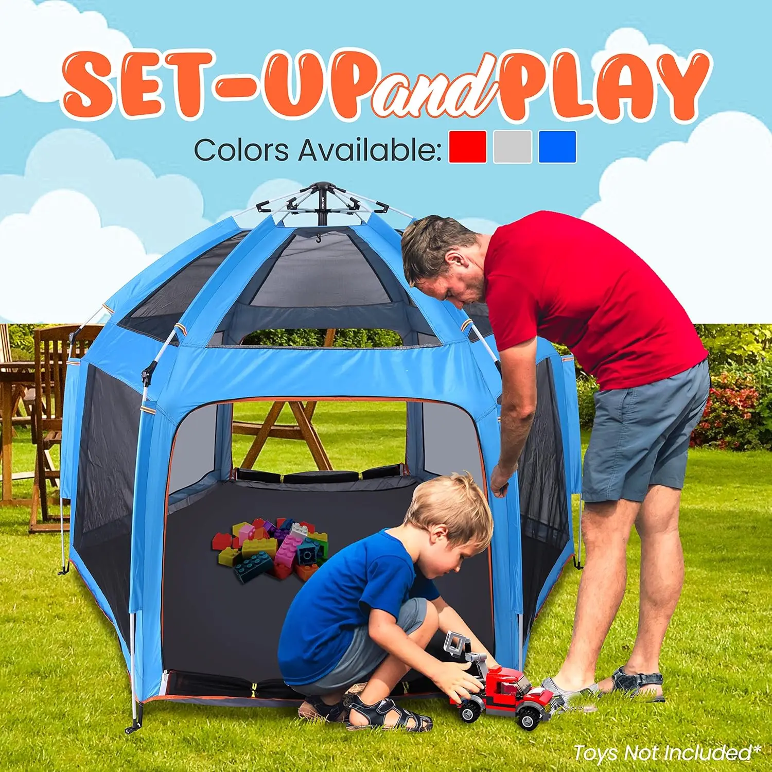 

Baby and Toddler Pack and Play - Playpen - Play Yard Compact, Portable, Lightweight, Foldable- Indoor and Outdoor