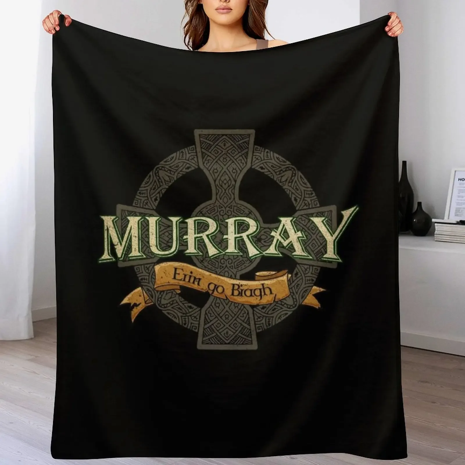 

Murray Irish Surname Irish Family Name Gifts Throw Blanket Soft Plush Plaid heavy to sleep Hairy Camping Blankets