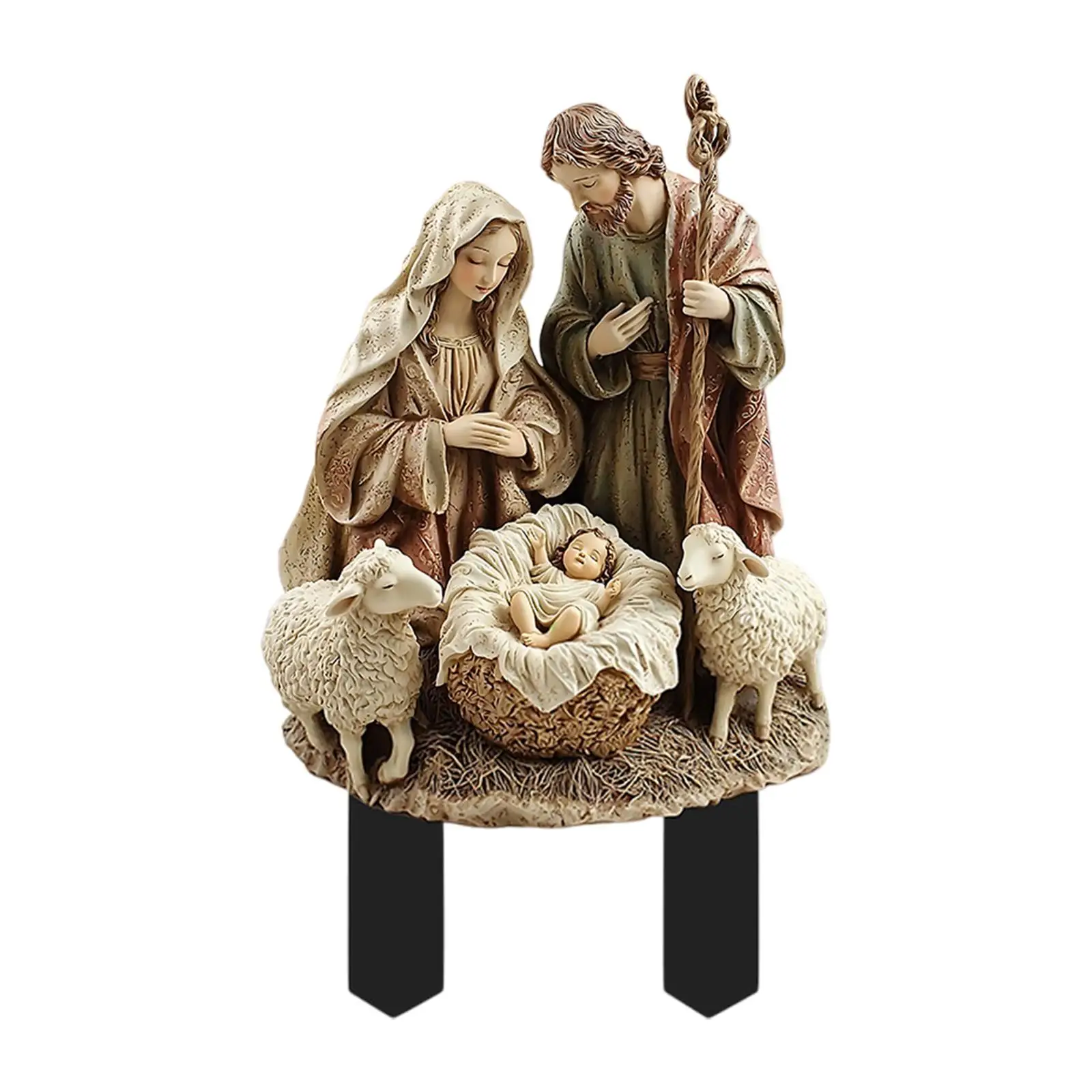 Holy Family Landscape Garden Stake 2D Plane Acrylic Bonsai Outdoor Flowerbed Patio Flower Pot Decoration Yard Sign Ground Stake
