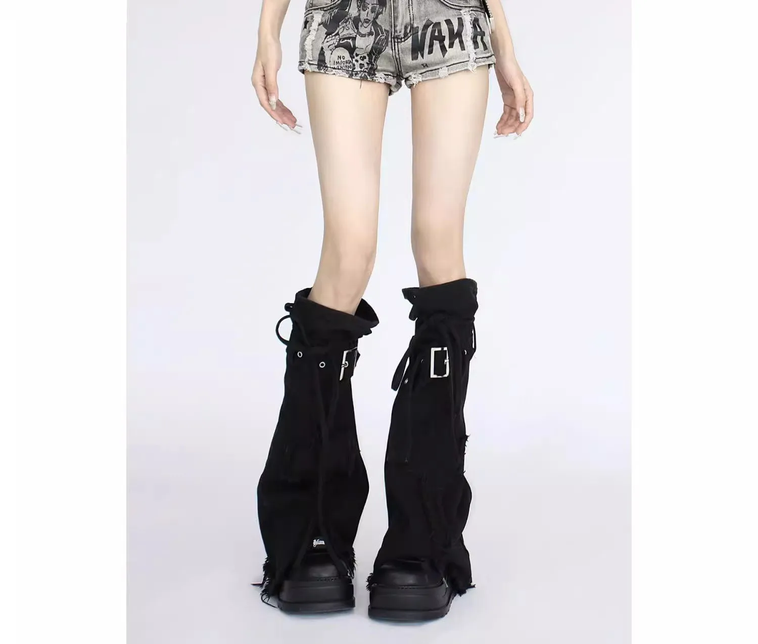 

Джинсовые шорты Harajuku, женские уличные повседневные брюки с кисточками Y2k, новинка 2025, модные летние штаны