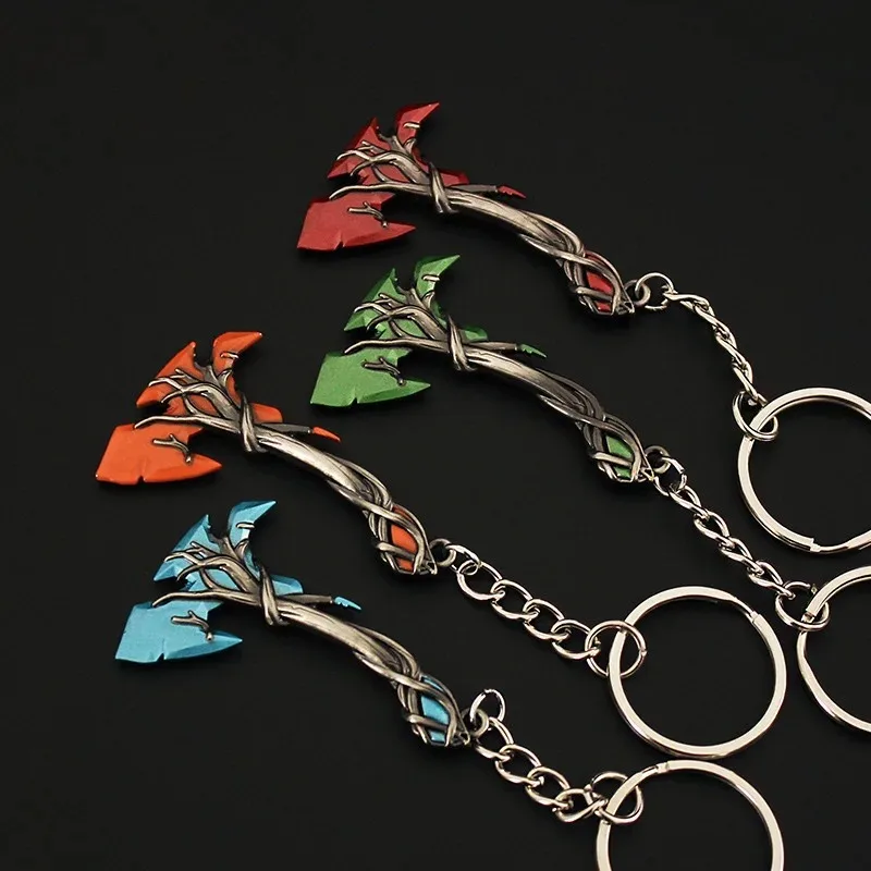 5cm Gaias revency Axe solevolant Game portachiavi periferico modello di arma in metallo accessori per ciondoli portachiavi regali giocattoli collezioni
