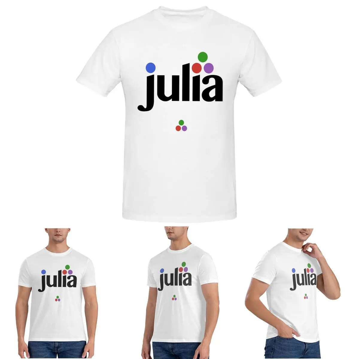 

Julia Hex Logo T-Shirt for Men Cotton Oversized T Shirts Men's Short Sleeve Round Neck Summer Clothes Tops S-6XL