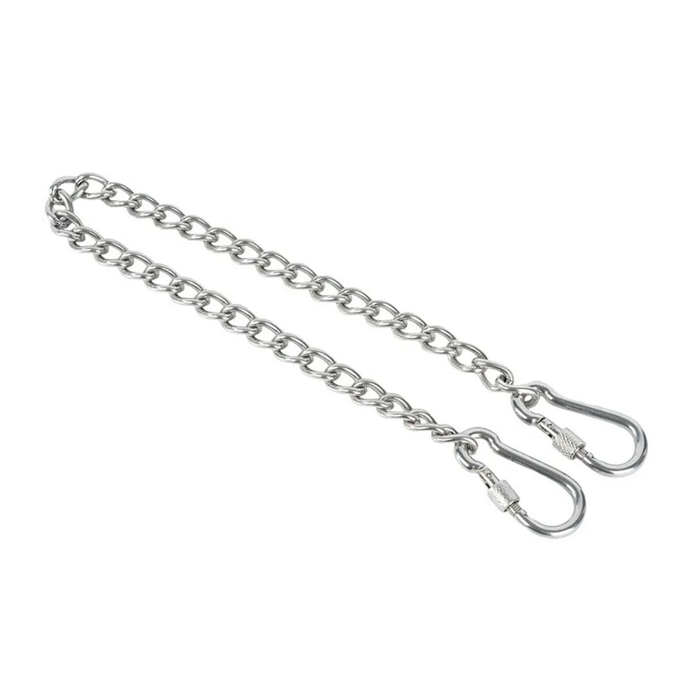 Rust Resistant 304 Stainless Steel Hanging Chain with Quick Connect Carabiners Suitable for Patios Gardens Garages and Workshops