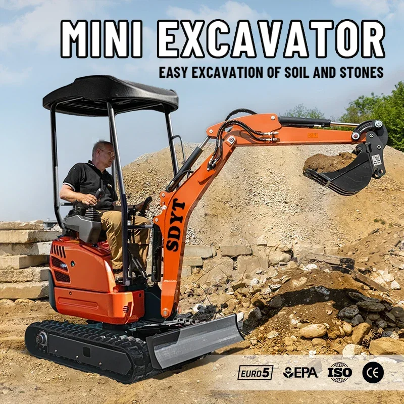 Minescavatore cingolato Ce Epa Euro 5 Motore Kubota Minescavatore personalizzato da 2,0 tonnellate Consegna rapida