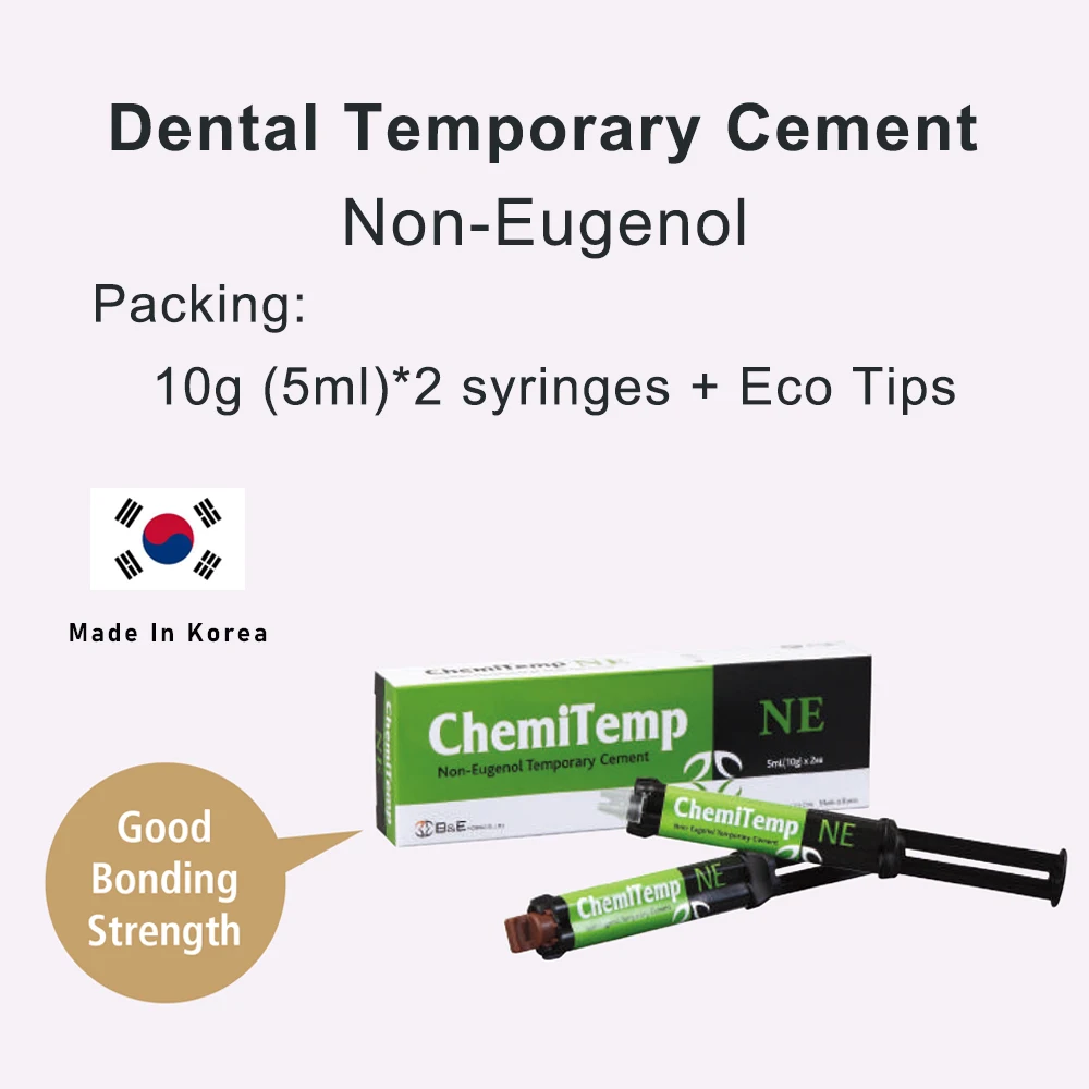 Dental Temporary Cement Glue for Teeth Crown Bridge Any Temp NE Dentistry Material Temporary Adhesive 5mlx2 Estemp CharmTemp