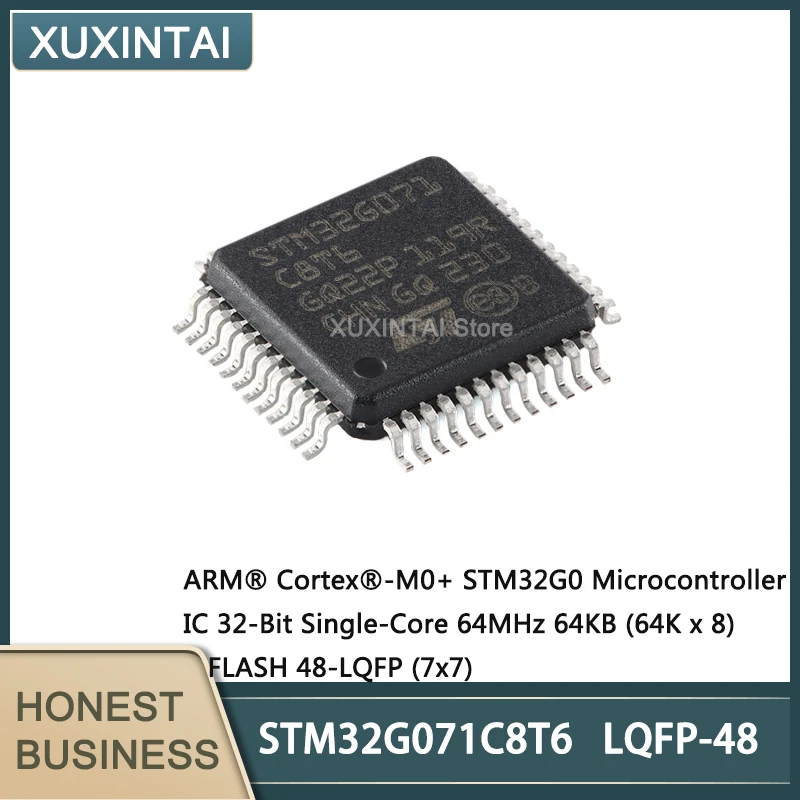 5Pcs/Lot   New Original  STM32G071C8T6 STM32G071 LQFP-48  Microcontroller IC 32-Bit Single-Core 64MHz 64KB (64K x 8) FLASH