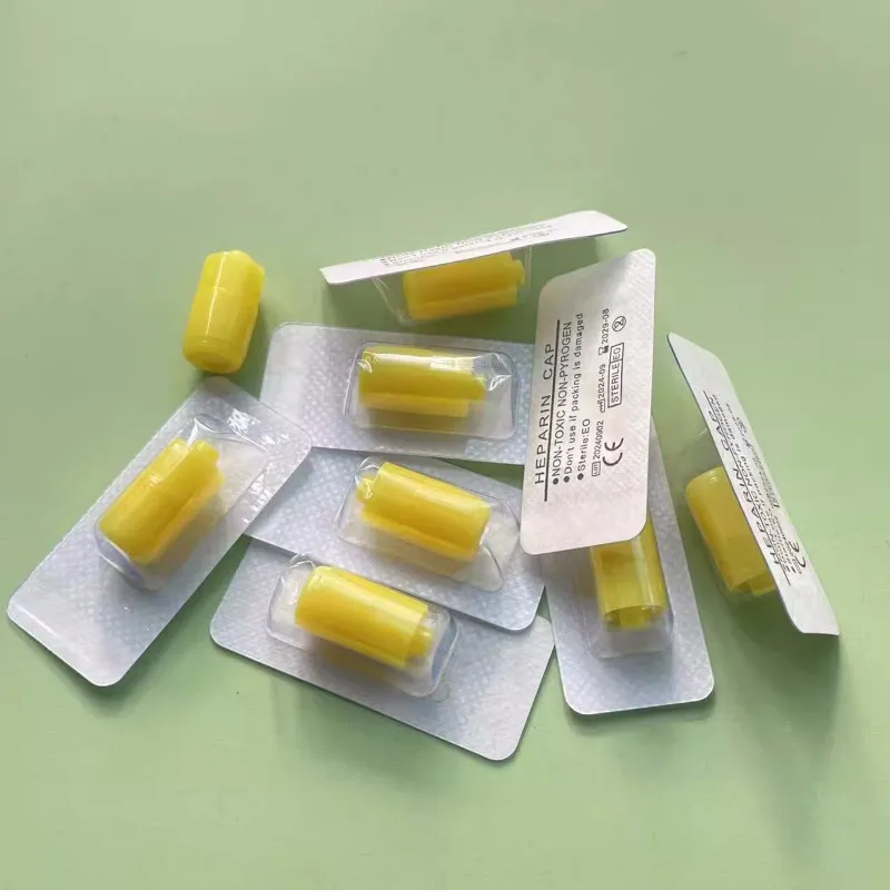 100 Stück Einweg-Hepaarin-Kappe, IV-Kanüle, Katheter, Heparin-Kappen für Tiere, Hund, Katze, veterinärmedizinische Verbrauchsmaterialien