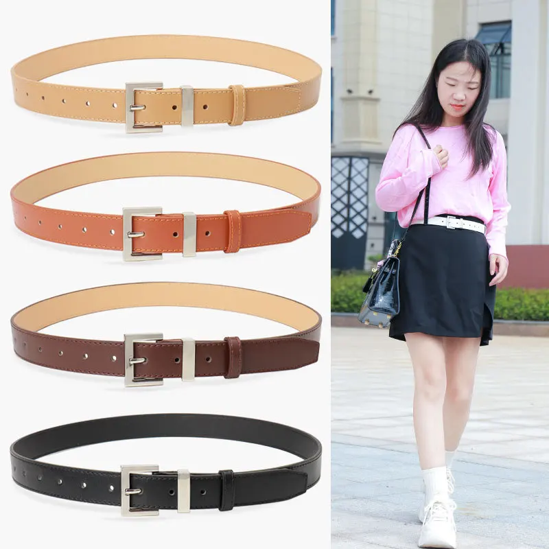 

New Simple Korean Version of The Niche Design Ladies with Jeans Trouser Belt Versatile Fashion High-class Sense of Belt Female