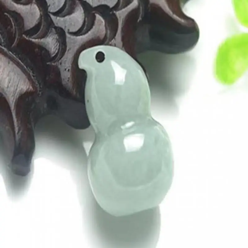 22*13mm Natural Myanmar Jadeite Grade A Burma Jade Gourd Bead For Jewelry Making Diy Bracelet Charm Necklace Pendant Accessories 2
