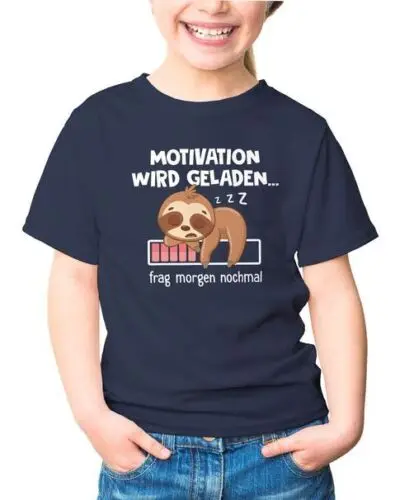 Kinder T-Shirt Mädchen Spruch lustig Anti Motivation wird geladen Fauttier