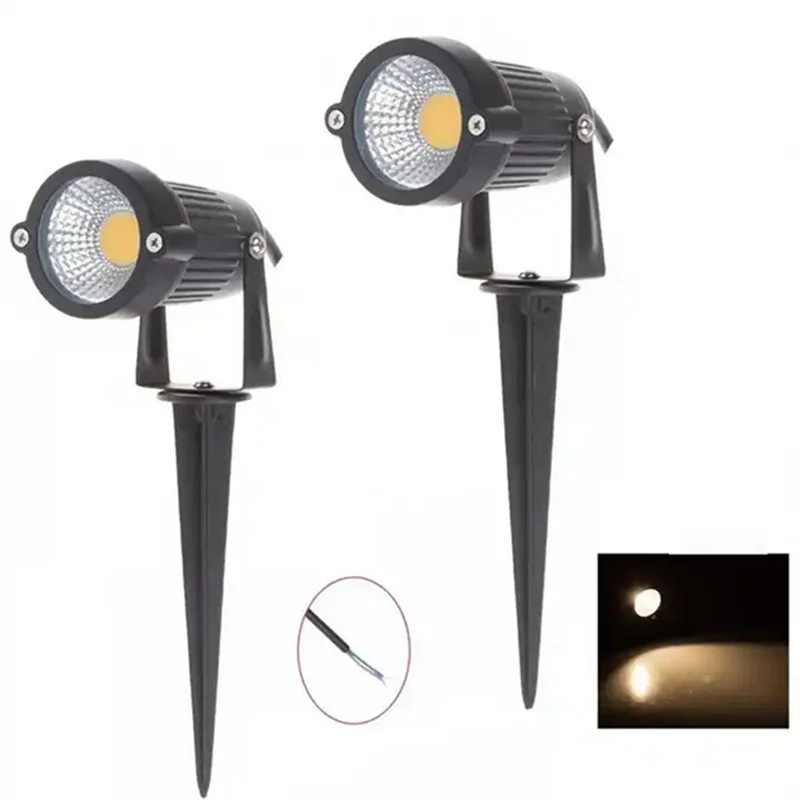 LICE-4PCS Waterproof IP65 Garden Lawn Lamps LED Lawn Light Spike Bulb Outdoor Lighting For Garden