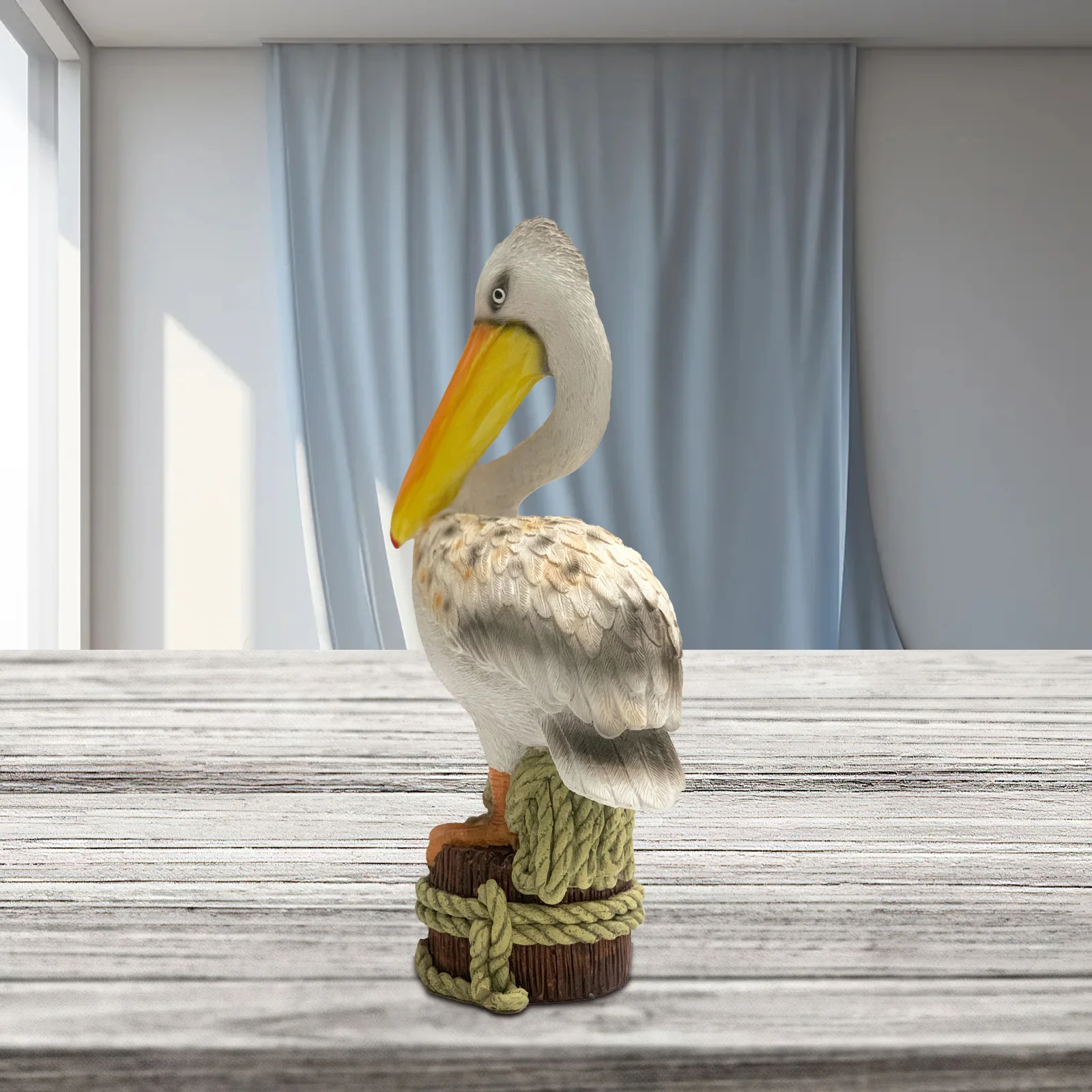 

Pier Pelican Simulation Sculpture Animal Model Figures toy miniature garden home decoration accessories Decor