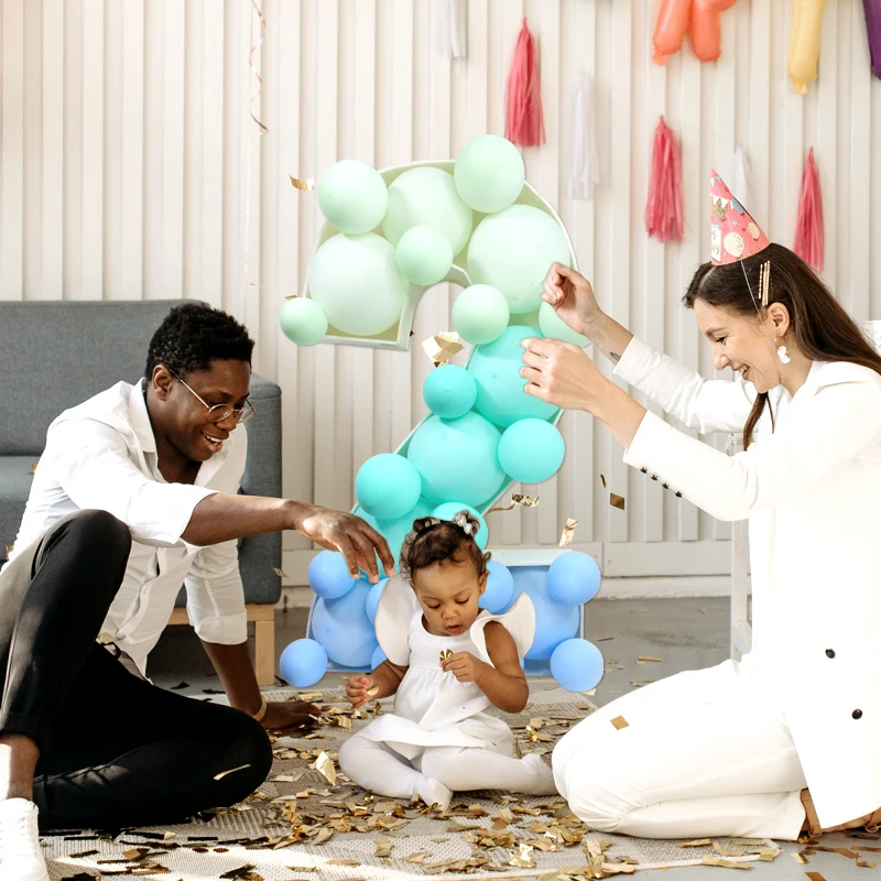 93 cm riesige Figur Ballonfüllbox 1. Geburtstag Ballon Nummer 18 20 30 40 50 Ballonrahmen Jubiläumsdekoration Babyparty – Detail 7