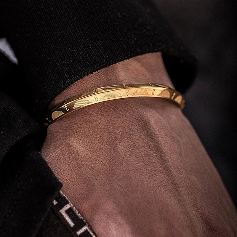 Stainless Steel Bangles For Women Men Classic Viking Jewelry