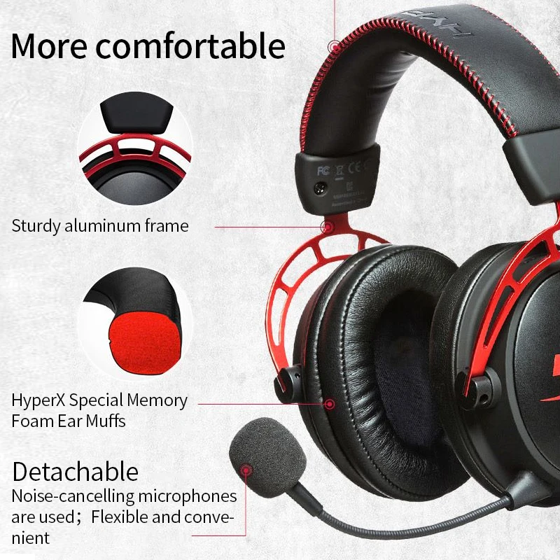 100% Original HyperX Cloud Alpha Gaming Headset Wire And Wireless E-sports With a Microphone Headphone For PC PS5 Laptop