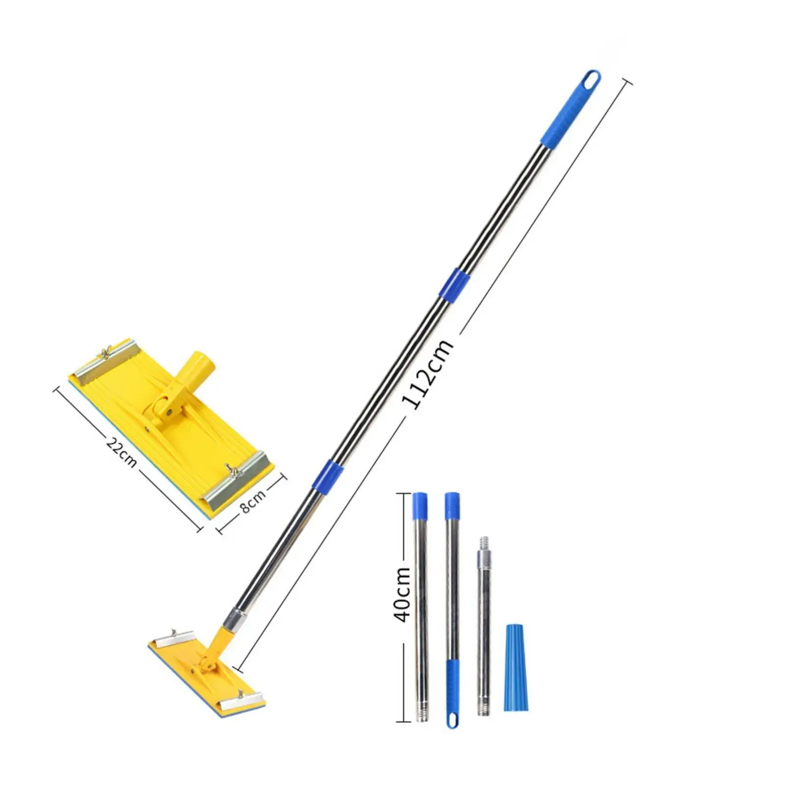 Adjustable Sanding Paper Holder Long Handle Pole Sander with Screw Clamp for Drywall Ceiling Sanding Work