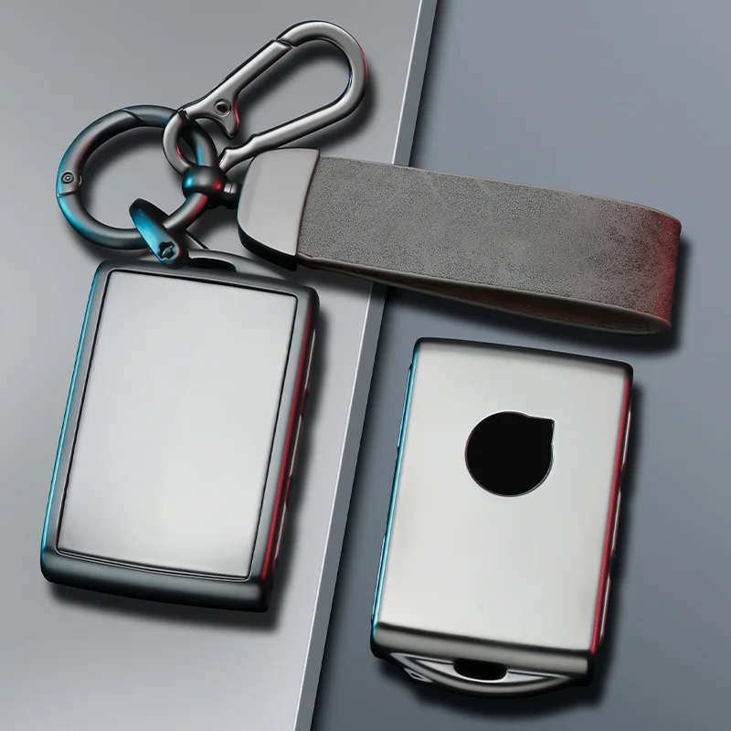 

Metallic Gray TPU for Volvo XC40 XC60 XC90 S60 S90 V60 V90 T5 T6 T8 Remote Car Key Case Cover Holder Fob Accessories Keychain
