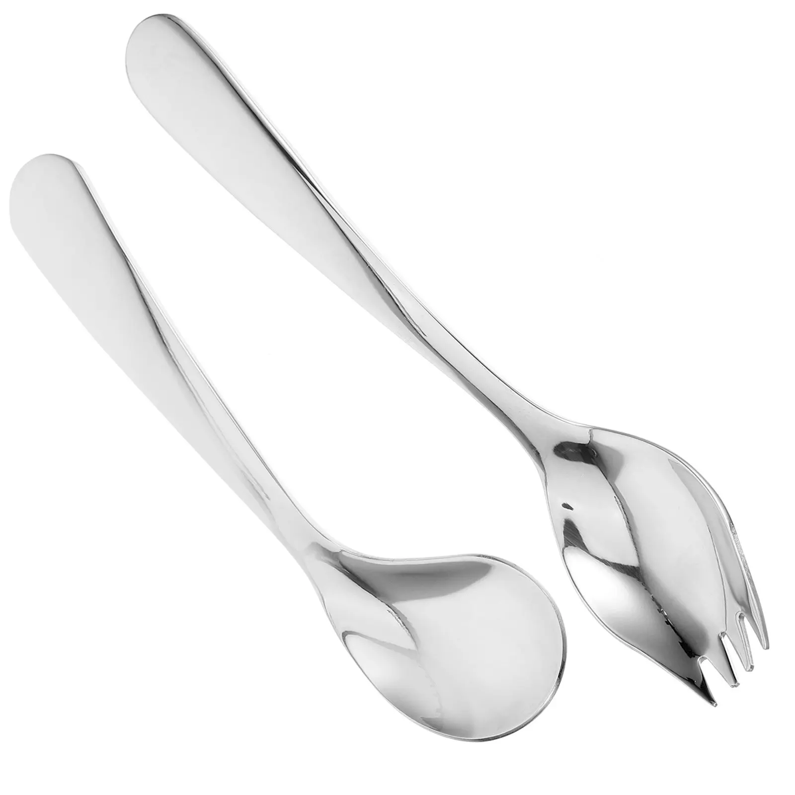 1Set Feeding Angled Spoon Fork Safe Stainless Steel Adaptive Tableware for Elderly Patients Arthritis Self-Feeding Aid Utensil