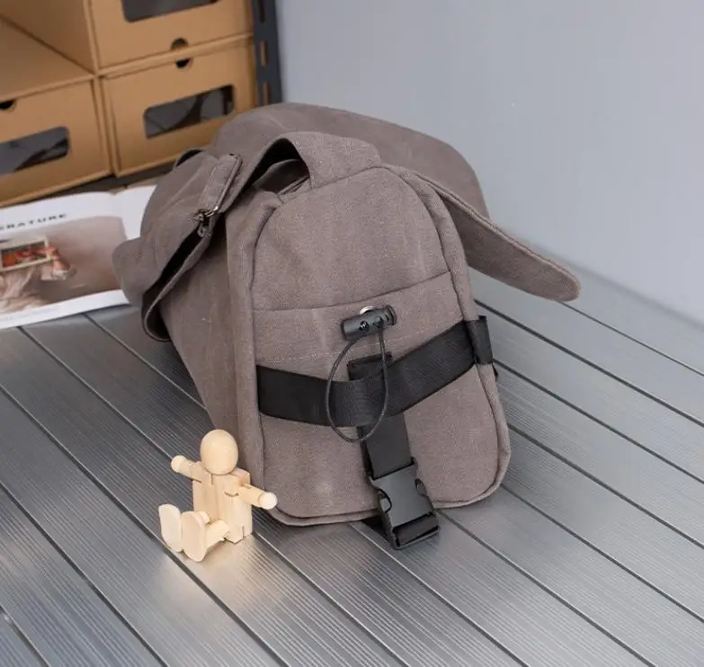 Einfarbige Umhängetasche aus Segeltuch mit Flip-Cover für Herren, einfache Umhängetasche, lässige Schultaschen für Studenten, Umhängetasche für Teenager – Detail 12