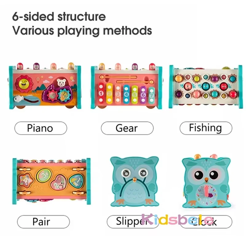 Xylophone multifonctionnel jouant couleur jouet de pêche whack-a-taupe jouet horloge numérique jouet éducatif préscolaire pour enfant