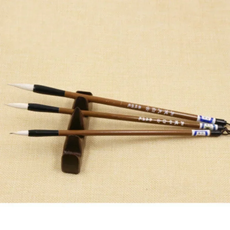 3Pcs Set Traditional Chinese Bamboo Writing Brush Dip Pen Calligraphy Practice Penholder Painting School Supplies Stationery