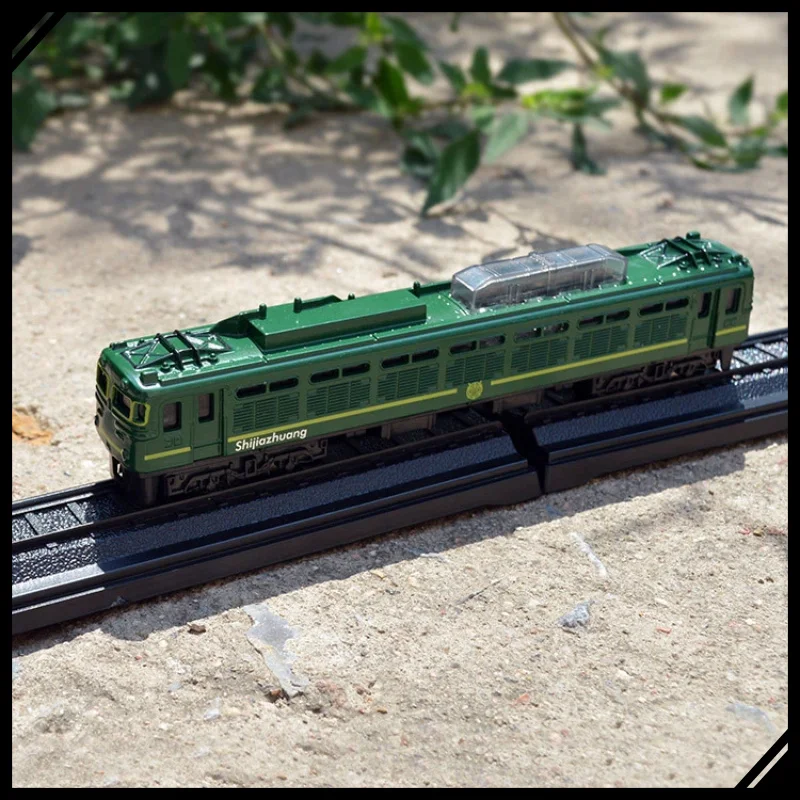 Modelo de locomotora de tren verde Vintage de aleación, tren de alta velocidad Harmony Express, motor de vapor de Metro realista, juguete coleccionable para niños