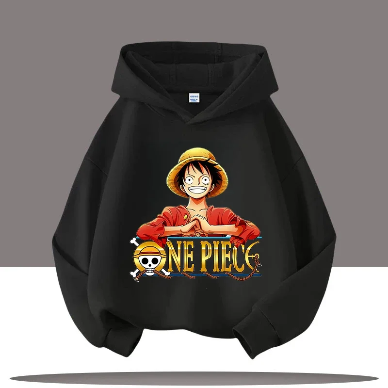 

Anime Kids Clothes Boys One Pieces Hoodie Spring Autumn Girls Clothing Cartoon Luffy Zoro Sweatshirt Suit Teen Hooded Sonic Tops