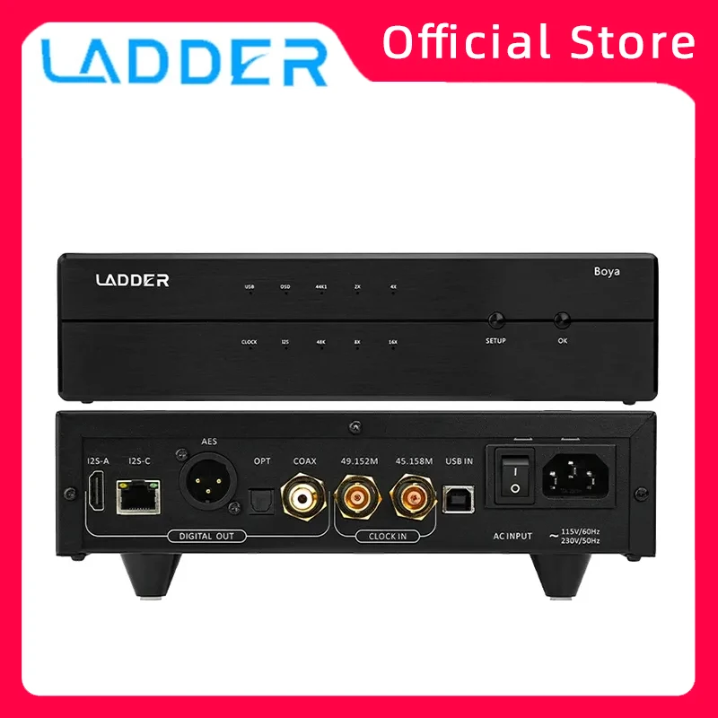 LADDER Boya USB Audio interface FPGA DSDP Processes HIFI FIFO Digital Signal And Supports DSD1024 PCM768 Clock Input