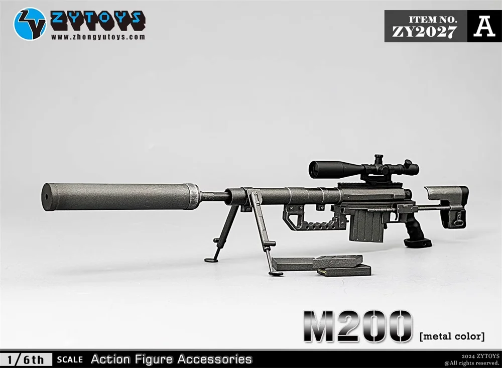 1/6th ZYTOYS M200 Mini Toys Weapon Model Sniper PVC Material Not Real About 21CM Not Real For 12" Action Figure DIY