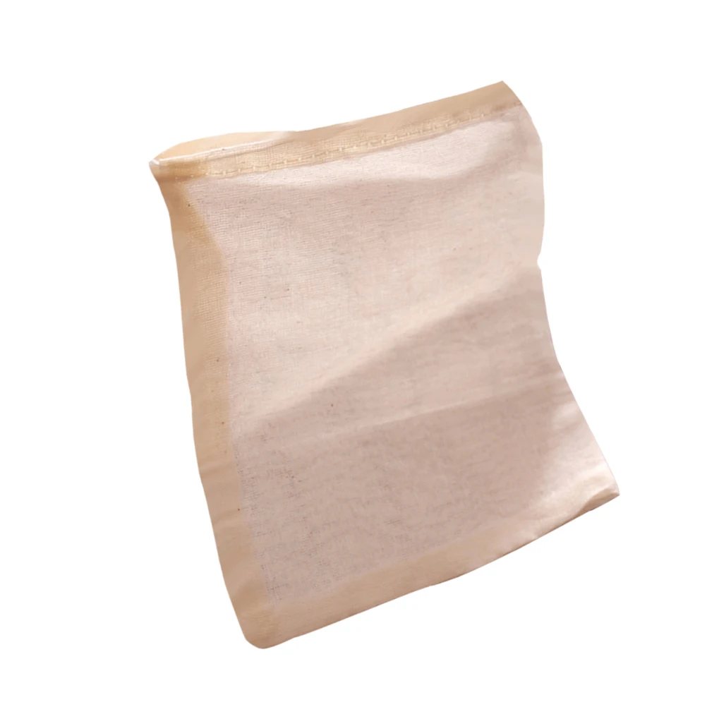 

30 Pcs 15x20cm Cotton Reuseable Drawstring Bags Strainer Filter Bag for Nut Milk Tea Fruit Juice Coffee Grounds