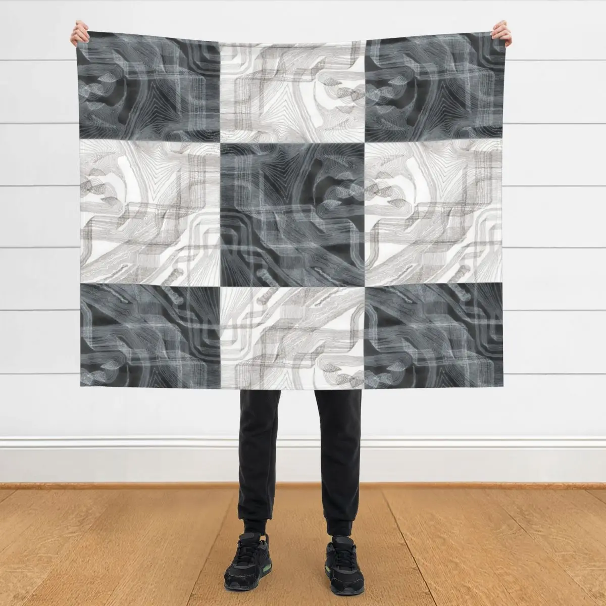 

Lines - Squares Throw Blanket Furry Extra Large Throw Decorative Sofas Sofa Quilt Blankets