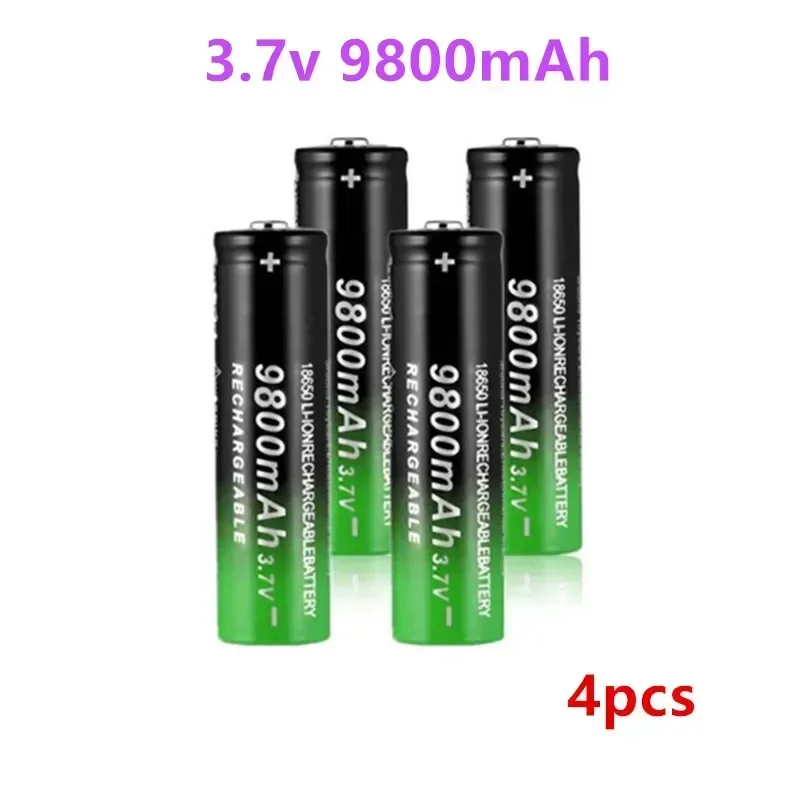 9800mAh 18650 lithium oplaadbare batterij met hoge capaciteit 3,7V snel opladen voor zaklamp en elektronische apparaten