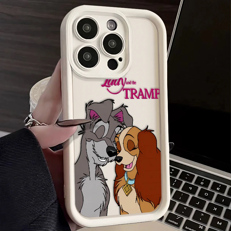 Lady and Tramp Disney For iPhone 15 14 13 12 11 Pro Max XS Max X XR 7 8 Plus 6S 5S  Liquid Eye Ladder Phone Case