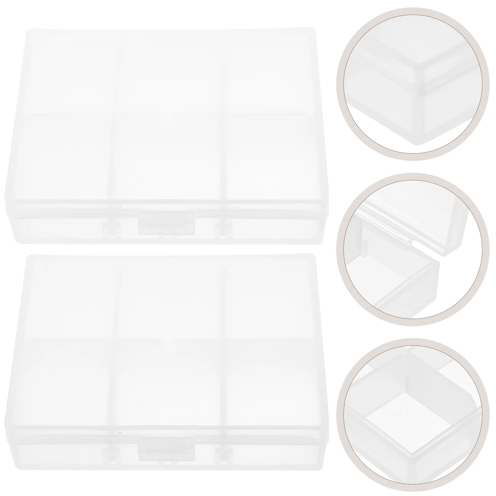 Transparent Box Greeting Card Organizer Plastic Photo Photos Storage Container Jewelry Boxes