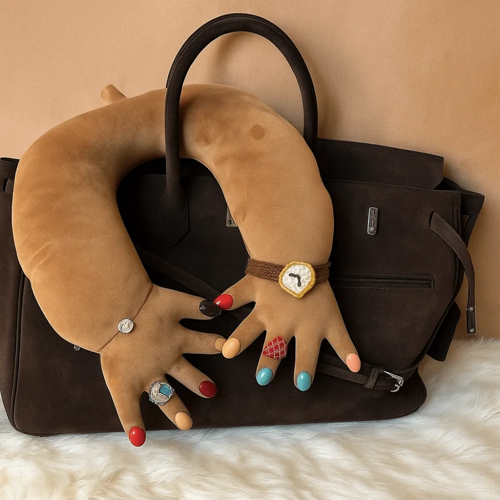 

Уникальная мягкая подушка для поддержки шеи, утолщенные блестящие ногти, забавная подушка для пальцев, удобная подушка для шеи, украшение для вечеринки