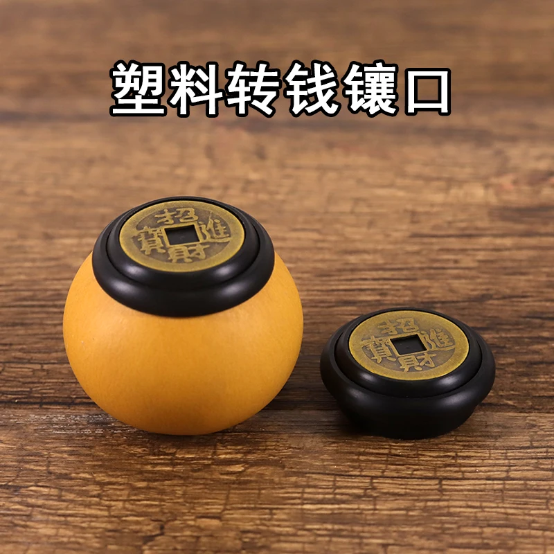 Plastic money-transfer inlaid natural gourd special accessories wenwan portable rotatable fenugreek ornaments