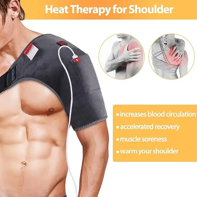 OEM Design 3-Level Heating Shoulder Pad for Men and Women Frozen Shoulder Pain Relief Shoulder Support