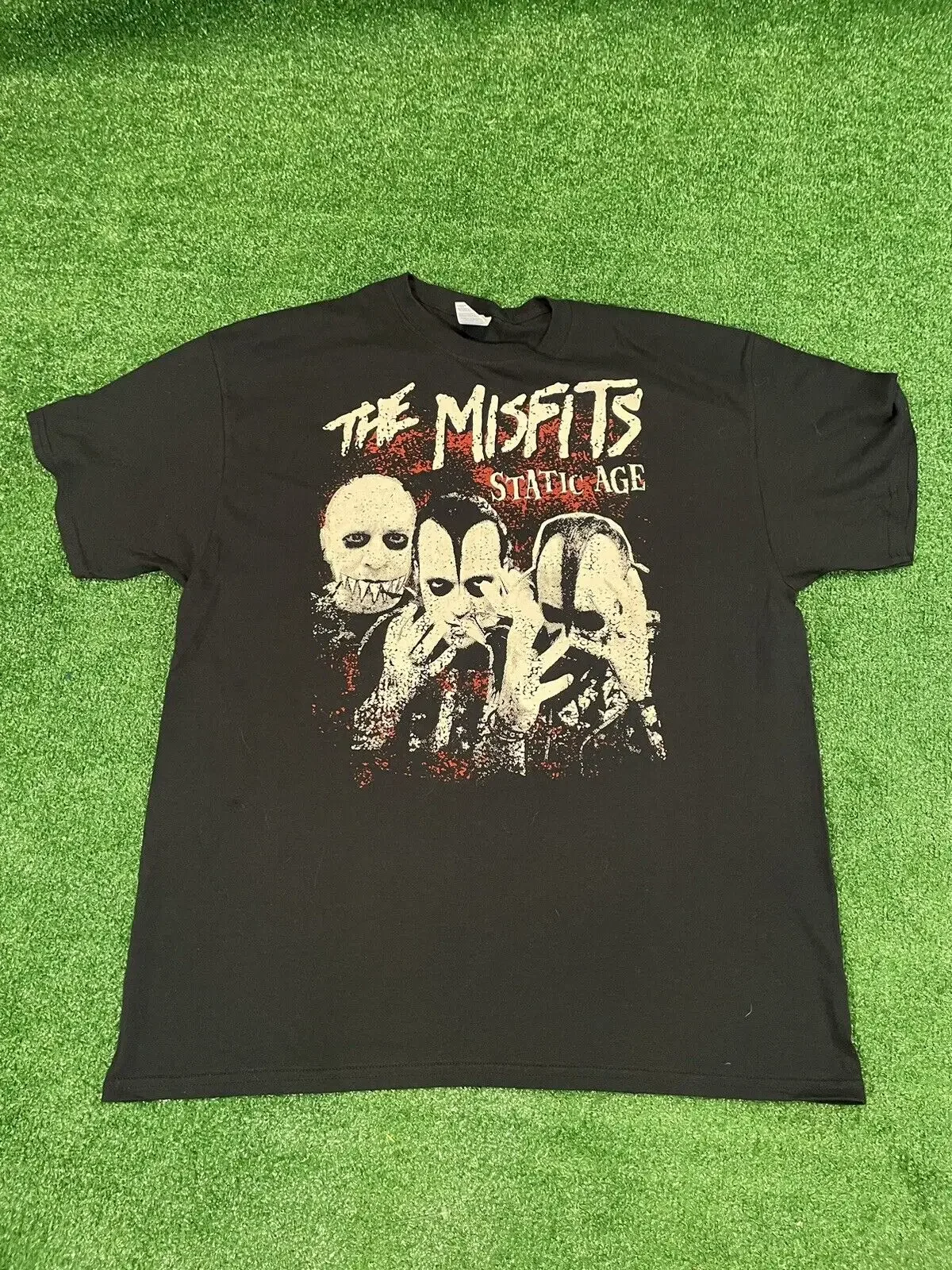 Vintage Misfits The Static Age Tour T Shirt Black Rare Doubled Sided Size Xl