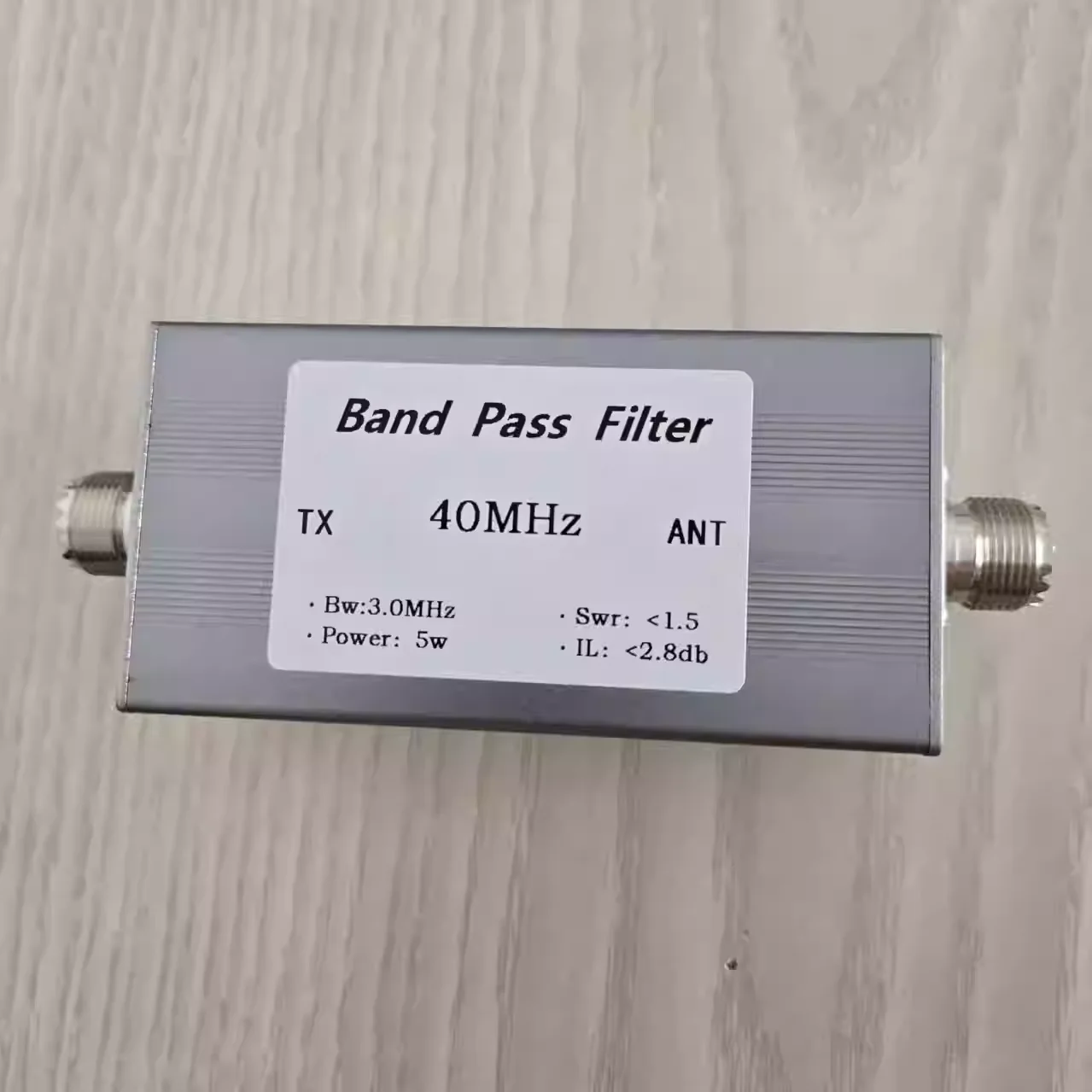 BPF-40M-5WM-3M receiving use Bandpass filter BPF 5W M mother seat narrowband