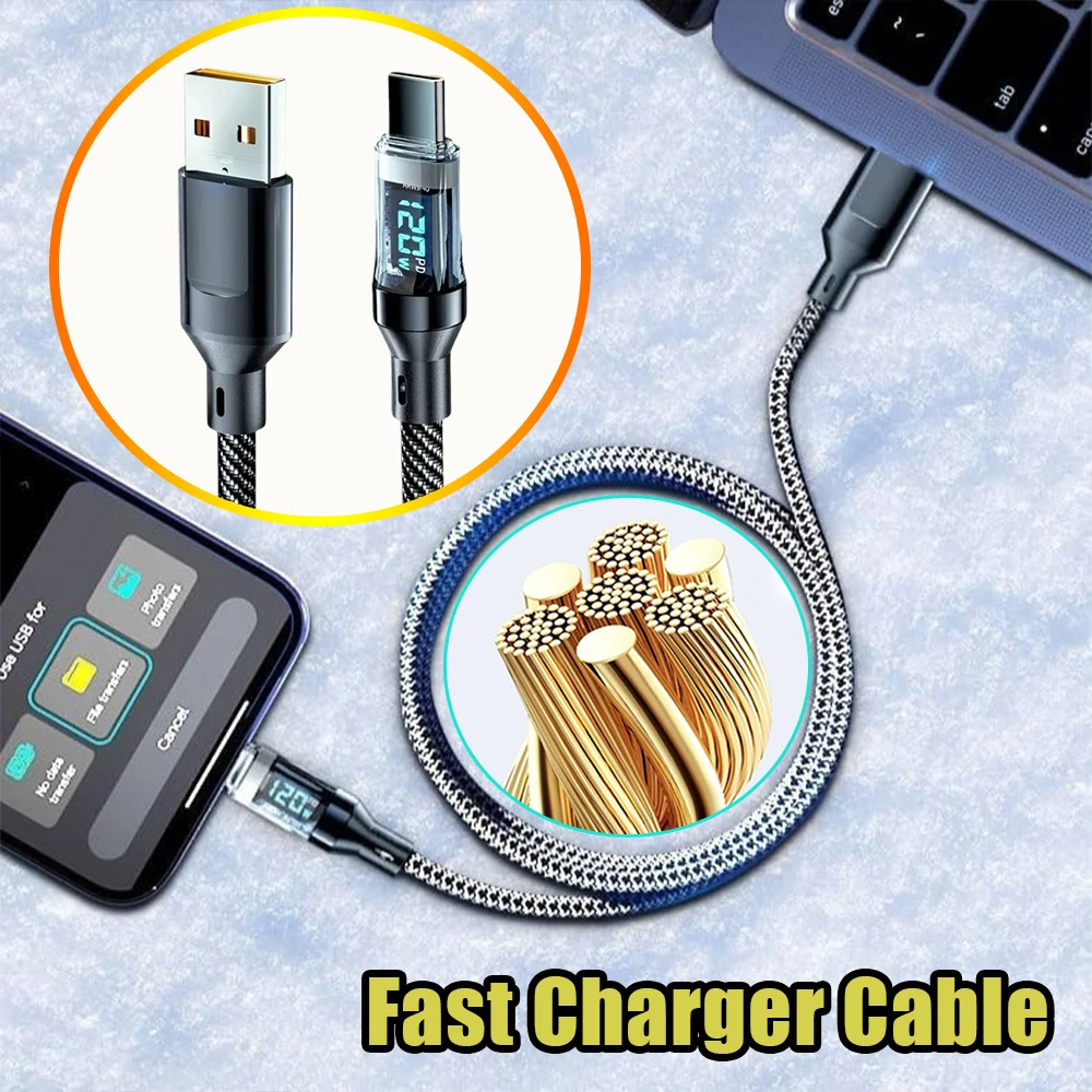Superschnelles USB-C-Ladekabel für 15 Pro Max, Galaxy S24 Ultra, P60, Mate 60 - Hochgeschwindigkeits-Handy-Ladekabel