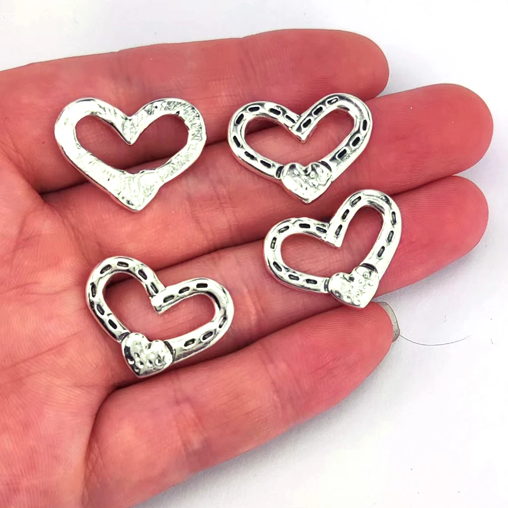 5pcs two heart shape Horseshoe pendant charm Horse lovers for DIY women man Accessories