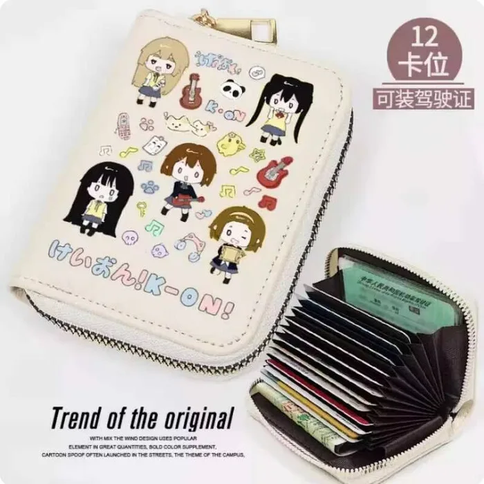 

Anime K-ON Tainaka Ritsu Nakano Azusa Fashion Wallet PU Purse Card Coin Zipper Cash Holder Bag Cosplay Gift B432 Anime